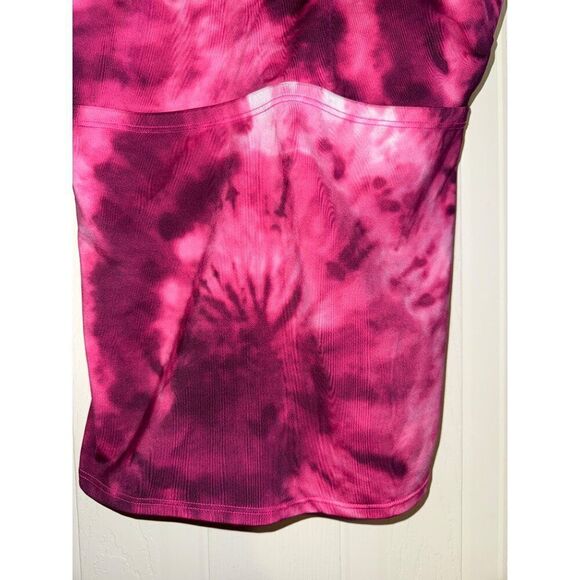 Nike Tie Dye Scoop Neck Tankini Top Pink Prime Size Small - Picture 6 of 13